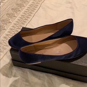 Blue Satin flats!